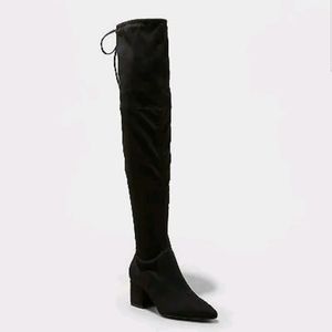 Women's Greta Tall Dress Boots - A New Day Black 9